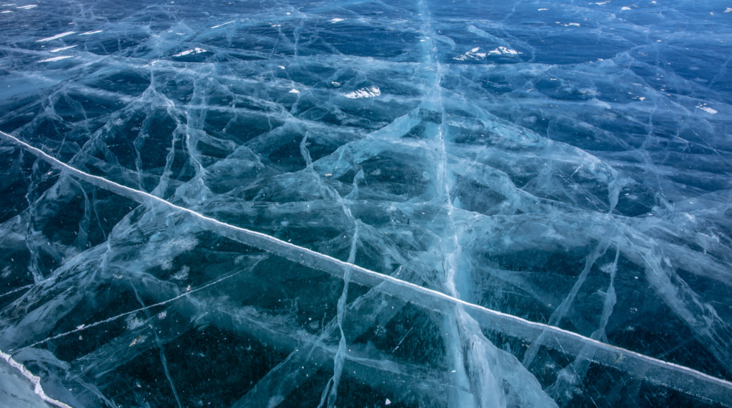 Frozen lake