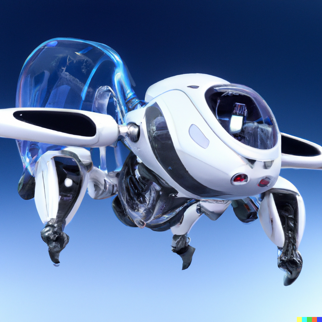 5 Types flying Robots - -