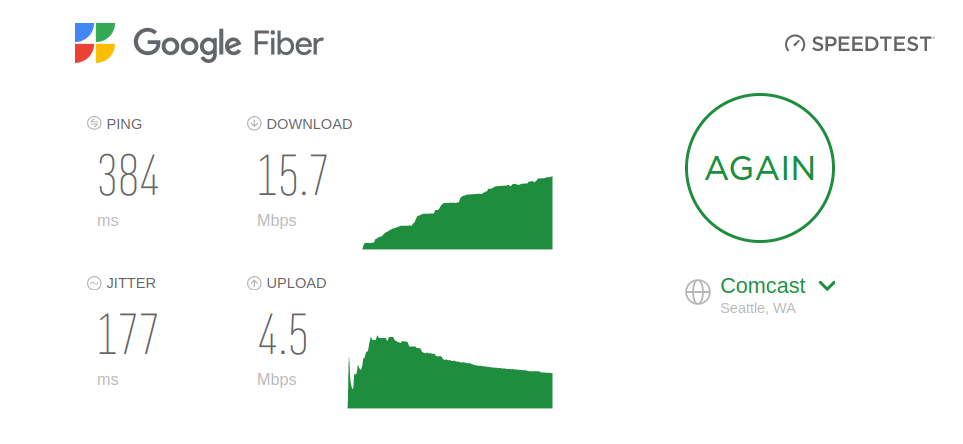 google internet speed test