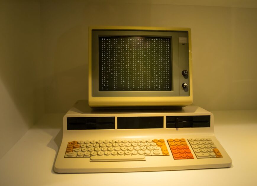 AI language in an old computer